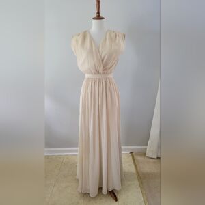 Paper Crown Jillian cream Chiffon Dress Size XS